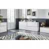 Buffet salon cuisine 4 portes design moderne 210cm Zet Pavin Acero Choix