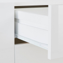 Meuble TV salon 4 tiroirs blanc brillant Metis Living Up Réductions