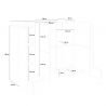 Buffet de salon et cuisine 6 portes design moderne Pillon Vaux Ardesia Catalogue