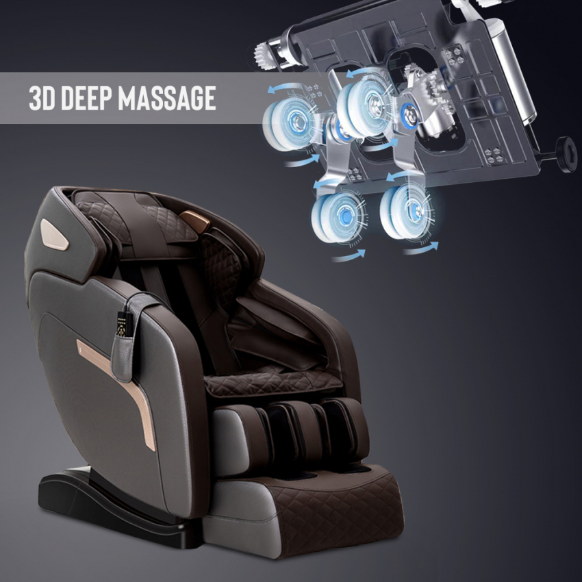 Fauteuil de massage professionnel électrique 3D Zero Gravity Shiatsu Kiran