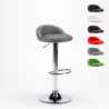 Tabouret haut de bar et cuisine en similicuir chromé Baltimora Réductions