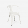 Ensemble  table 80x80 design industriel + 4 chaises style cuisine bar hustle 