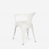 Ensemble  table 80x80 design industriel + 4 chaises style cuisine bar hustle 