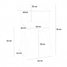 Ensemble  table 80x80 design industriel + 4 chaises style cuisine bar hustle 
