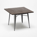 Ensemble  table 80x80 design industriel + 4 chaises style cuisine bar hustle 