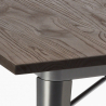 Ensemble  table 80x80 design industriel + 4 chaises style cuisine bar hustle 