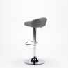 Tabouret haut de bar et cuisine en similicuir chromé Baltimora 