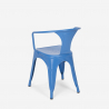 table 80x80 design industriel + 4 chaises style bar cuisine bar reims light 