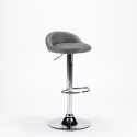 Tabouret haut de bar et cuisine en similicuir chromé Baltimora 
