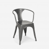 table blanc acier 80x80 + 4 chaises style de bar century white 