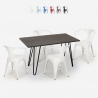 table 120x160 + 4 chaises style industriel cuisine et bar wismar Offre