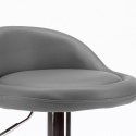 Tabouret haut de bar et cuisine en similicuir chromé Baltimora 