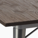 table 80x80 + 4 chaises style industriel cuisine restaurant et bar hustle wood 