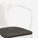 table 80x80 + 4 chaises style industriel cuisine restaurant et bar hustle wood 