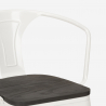table 80x80 + 4 chaises style Lix industriel cuisine restaurant et bar hustle wood 