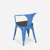 table 80x80 + 4 chaises style industriel cuisine restaurant et bar hustle wood 