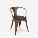 table 80x80 + 4 chaises style industriel bois métal cuisine hustle wood black 