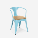 table cuisine 80x80cm + 4 chaises style Lix bois industriel hustle top light Achat
