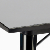 table noire 80x80 + 4 chaises style Lix bar cuisine restaurant century black top light Prix