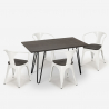 table 120x60 + 4 chaises style Lix salle à manger et cuisine wismar wood Prix