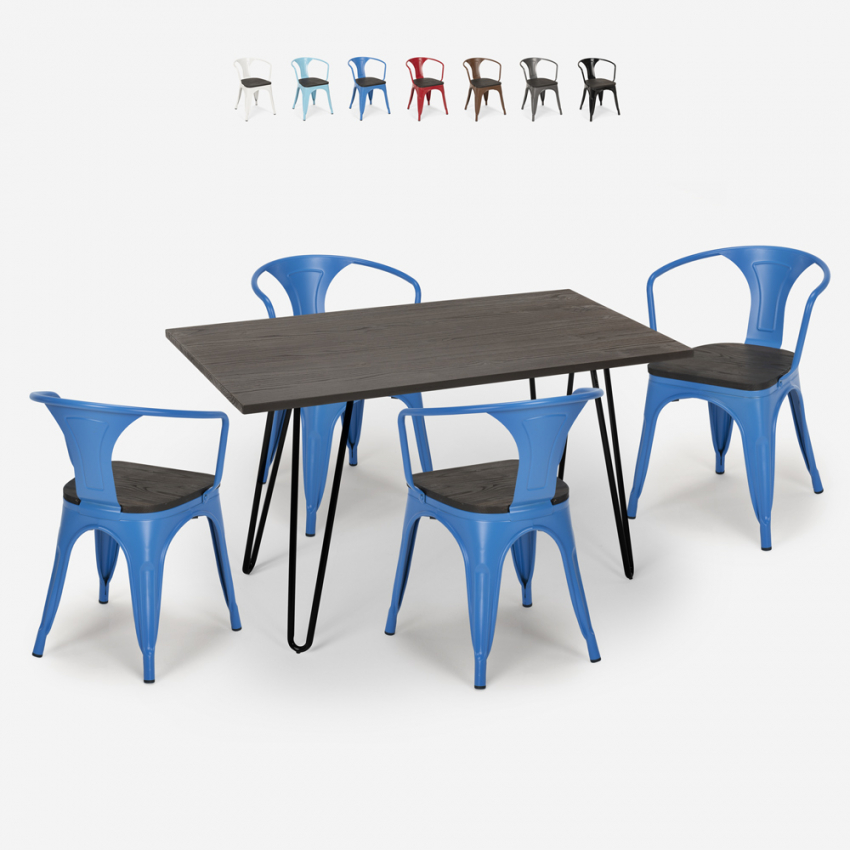 table 120x60 + 4 chaises style salle à manger et cuisine wismar wood Offre table 120x60 + 4 chaises style salle à manger et cuisine wismar wood Offre
