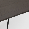 table 120x60 + 4 chaises style Lix salle à manger et cuisine wismar wood 
