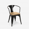 table 120x60 + 4 chaises style industriel bar restaurant cuisine wismar top light 