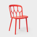 Ensemble 2 Chaises Design Polypropylène et 1 Table Carrée 70x70cm Beige Jardin Bar Restaurant Saiku 