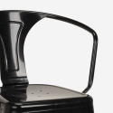 table haute noire 60x60cm + 4 tabourets bar cuisine bucket black 