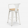 ensemble table noire 60x60cm industriel 4 tabourets bucket black top light 
