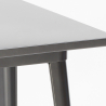 ensemble table 60x60cm 4 tabourets bar cuisine industriel bucket top light Prix