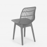 Ensemble Table Carrée 70x70cm Noire et 2 Chaises Design Moderne Jardin Cuisine Cevis Dark 