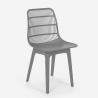 Ensemble Table Carrée 70x70cm Noire et 2 Chaises Design Moderne Jardin Cuisine Cevis Dark 