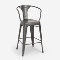 ensemble table bois 60x60cm 4 tabourets industriel cuisine bar mason noix 