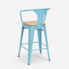 ensemble table haute 60x60cm 4 tabourets bar cuisine mason top light 