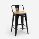 ensemble 4 tabourets style table 60x60cm industriel mason noix steel top light 