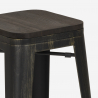 ensemble 4 tabourets bois table haute 60x60cm industriel bar cuisine oudin Dimensions
