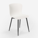 Ensemble 4 Chaises et 1 Table Carrée 80x80cm Design Industriel Claw Light 