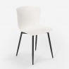 Ensemble 4 Chaises et 1 Table Carrée 80x80cm Design Industriel Claw Light 