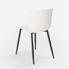 Ensemble 4 Chaises et 1 Table Carrée 80x80cm Design Industriel Claw Light 