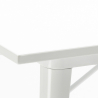 ensemble 4 chaises industriel style Lix table blanche 80x80cm métal state white 