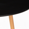 Ensemble de 4 Chaises et 1 Table À manger Ronde Noire 100cm Design Midlan Dark 