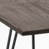 Ensemble 4 Chaises et 1 Table 80x80cm Industriel Design Moderne Restaurant Cuisine Maeve Dark 