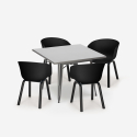 Ensemble Table À Manger Carrée 80x80cm 4 Chaises Design Moderne Krust Prix