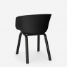 Ensemble Table À Manger Carrée 80x80cm 4 Chaises Design Moderne Krust 