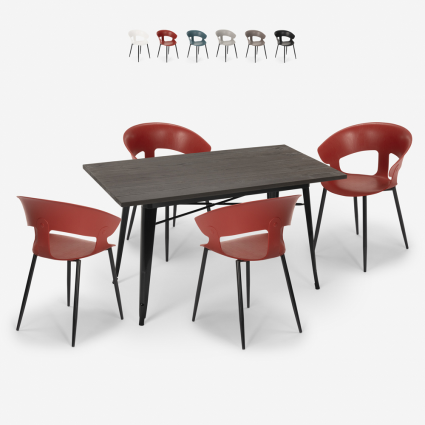 Ensemble Table À Manger 120x60cm 4 Chaises Design Moderne Cuisine Tecla Catalogue Ensemble Table À Manger 120x60cm 4 Chaises Design Moderne Cuisine Tecla Catalogue