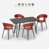 Ensemble de 4 Chaises Design Moderne et Table À Manger 120x60cm Industriel Sixty Catalogue