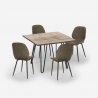 Ensemble Table 80x80cm Industriel 4 Chaises Design Simili Cuir Cuisine Wright Catalogue