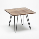 Ensemble Table 80x80cm Industriel 4 Chaises Design Simili Cuir Cuisine Wright Dimensions