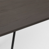 Ensemble  table à manger 120x60cm bois métal 4 chaises de style vintage weimar 